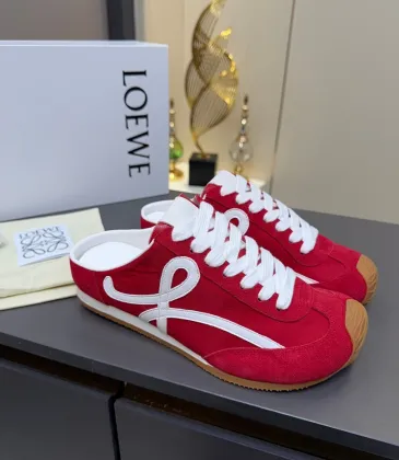 LOEWE Retro Runner Sneakers Unisex Nylon Cow Leather Sheepskin Lining Trainers #A66588