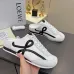 LOEWE Retro Runner Sneakers Unisex Nylon Cow Leather Sheepskin Lining Trainers #A66590