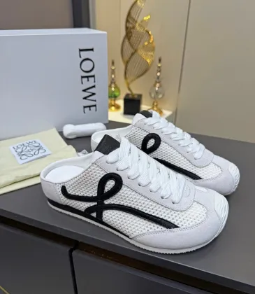 LOEWE Retro Runner Sneakers Unisex Nylon Cow Leather Sheepskin Lining Trainers #A66590
