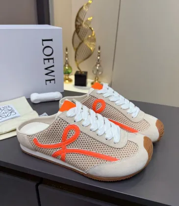 LOEWE Retro Runner Sneakers Unisex Nylon Cow Leather Sheepskin Lining Trainers #A66591