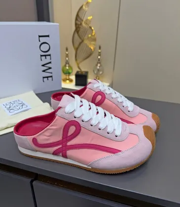 LOEWE Retro Runner Sneakers Unisex Nylon Cow Leather Sheepskin Lining Trainers #A66592