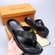 Men Louis Vuitton Slippers Casual Leather flip-flops Double leather high quality outsole wear resistant #9874786 Men Louis Vuitton Slippers Casual Leather flip-flops Double leather high quality outsole wear resistant #9874786