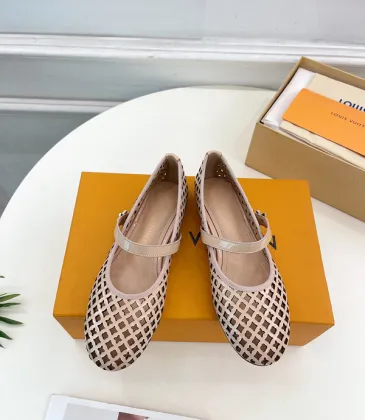 Louis Vuitton Shoes for Women's ROMY Flat Hollow Ballet Apricot #A48737 Louis Vuitton Shoes for Women's ROMY Flat Hollow Ballet Apricot #A48737