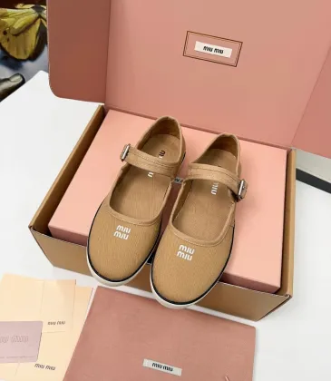 Miu Miu Women's Retro Calfskin Leather Ballet Flats #A66073 Miu Miu Women's Retro Calfskin Leather Ballet Flats #A66073