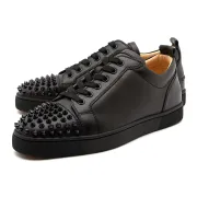 Men's Christian Louboutin black low leathern Sneakers #9115970 Men's Christian Louboutin black low leathern Sneakers #9115970