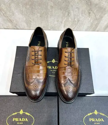 Replica Prada Shoes for Men's Fashionable Formal Leather Shoes #A23700 Replica Prada Shoes for Men's Fashionable Formal Leather Shoes #A23700