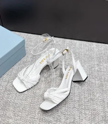 Prada Shoes for Women's Prada Sandals Heel height:7cm #A65290 Prada Shoes for Women's Prada Sandals Heel height:7cm #A65290