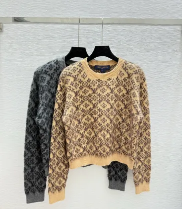 2025 Autumn Winter Special Offer Louis Vuitton Women's Cropped Jacquard Monogram Sweater Luxurious Wool Blend Crewneck with an All Over Pattern #A54835 2025 Autumn Winter Special Offer Louis Vuitton Women's Cropped Jacquard Monogram Sweater Luxurious Wool Blend Crewneck with an All Over Pattern #A54835