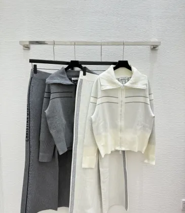 2025 D-ior Women's Wool Sweater and Skirt Sets Elegant Zip up Styles with Chic Striped Details for Fashion #A54861 2025 D-ior Women's Wool Sweater and Skirt Sets Elegant Zip up Styles with Chic Striped Details for Fashion #A54861