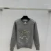 D-ior Women's Authentic Luxury Cozy Knit Sweater with Intricate Sparkling Star Sequin Embellishment and Classic Crew Neck Design #A56307