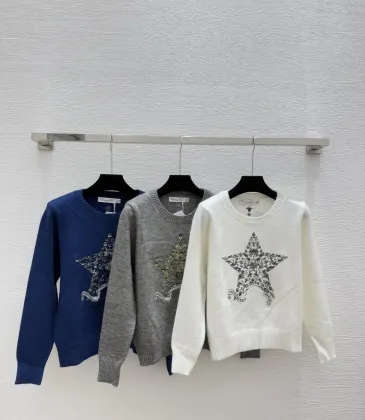 D-ior Women's Authentic Luxury Cozy Knit Sweater with Intricate Sparkling Star Sequin Embellishment and Classic Crew Neck Design #A56307 D-ior Women's Authentic Luxury Cozy Knit Sweater with Intricate Sparkling Star Sequin Embellishment and Classic Crew Neck Design #A56307