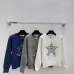 D-ior Women's Authentic Luxury Cozy Knit Sweater with Intricate Sparkling Star Sequin Embellishment and Classic Crew Neck Design #A56307
