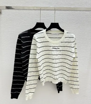 D-ior Women's Striped Knit Sweater with Embossed Pattern and Logo #A54571 D-ior Women's Striped Knit Sweater with Embossed Pattern and Logo #A54571