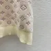 Ladies LV Monogram Knit Short Sleeve Crew Neck Blouse #A62508