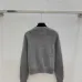 Prada Women's Knitted Sweater  Classic Grey Style with Orange Logo Embroidery for Luxury Fashion Fans #A56289
