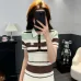Chanel Monogram Knit Short Sleeve Crew Neck Blouse #A63659