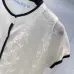 Dior Monogram Knit Short Sleeve Crew Neck Blouse #A63664