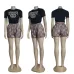 2025 Special Price Gucci Style Logo T-Shirtamp; Monogram Shorts Set - Designer Women's Summer Outfit #A54157