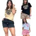 2025 Special Price Gucci Style Logo T-Shirtamp; Monogram Shorts Set - Designer Women's Summer Outfit #A54157