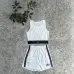 ALO Yoga Inspired Crop Tankamp; Shorts Set - Athletic Lounge Wear #A54156