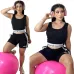 ALO Yoga Inspired Crop Tankamp; Shorts Set - Athletic Lounge Wear #A54156