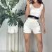 ALO Yoga Inspired Crop Tankamp; Shorts Set - Athletic Lounge Wear #A54156
