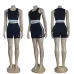ALO Yoga Inspired Crop Tankamp; Shorts Set - Athletic Lounge Wear #A54156