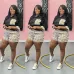 Chic Burberry Inspired Plaid Check Shirtamp; Shorts Matching Set - Women's Elegant Two-Piece Summer Outfit with Classic Design #A54159