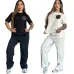 Luxury Louis Vuitton Inspired Monogram Tracksuit Set - Women's Comfortableamp; Stylish Sportswear Ensemble with Iconic LV Pocket #A54158
