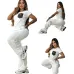 Luxury Louis Vuitton Inspired Monogram Tracksuit Set - Women's Comfortableamp; Stylish Sportswear Ensemble with Iconic LV Pocket #A54158