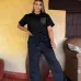 Luxury Louis Vuitton Inspired Monogram Tracksuit Set - Women's Comfortableamp; Stylish Sportswear Ensemble with Iconic LV Pocket #A54158