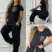 Luxury Louis Vuitton Inspired Monogram Tracksuit Set - Women's Comfortableamp; Stylish Sportswear Ensemble with Iconic LV Pocket #A54158