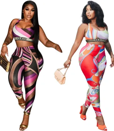 Vibrant Gucci Inspired Abstract Print Sports Bra & Leggings Set - Women's High-Fashion Activewear Ensemble for Bold Style #A54160 Vibrant Gucci Inspired Abstract Print Sports Bra & Leggings Set - Women's High-Fashion Activewear Ensemble for Bold Style #A54160
